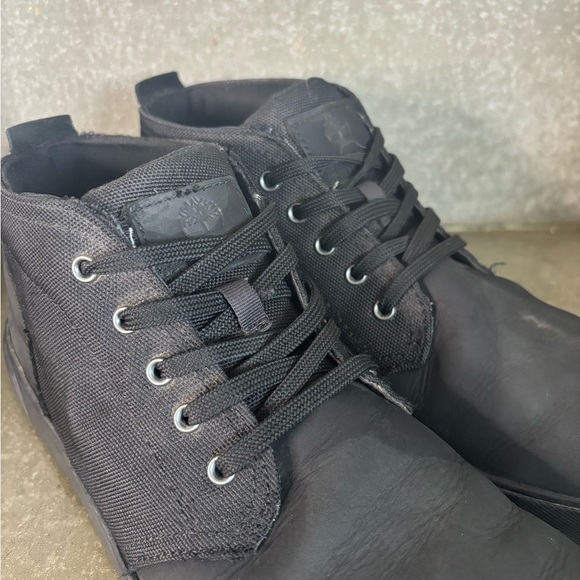 Black Timerlands Soft Suede And Fabric Men’s Shoe Size 11 Business / Casual - Picture 12 of 13